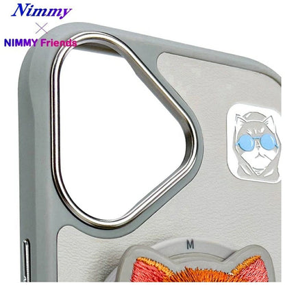 Nimmy Glasses Cool Cat MagSafe Case for iPhone 16 - Gray_9
