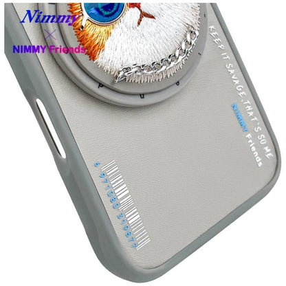 Nimmy Glasses Cool Cat MagSafe Case for iPhone 16 - Gray_11