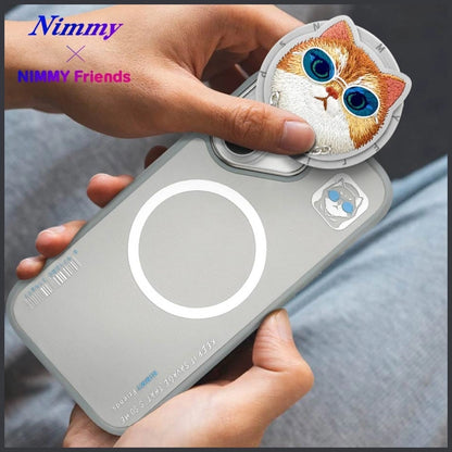 Nimmy Glasses Cool Cat MagSafe Case for iPhone 16 - Gray_15
