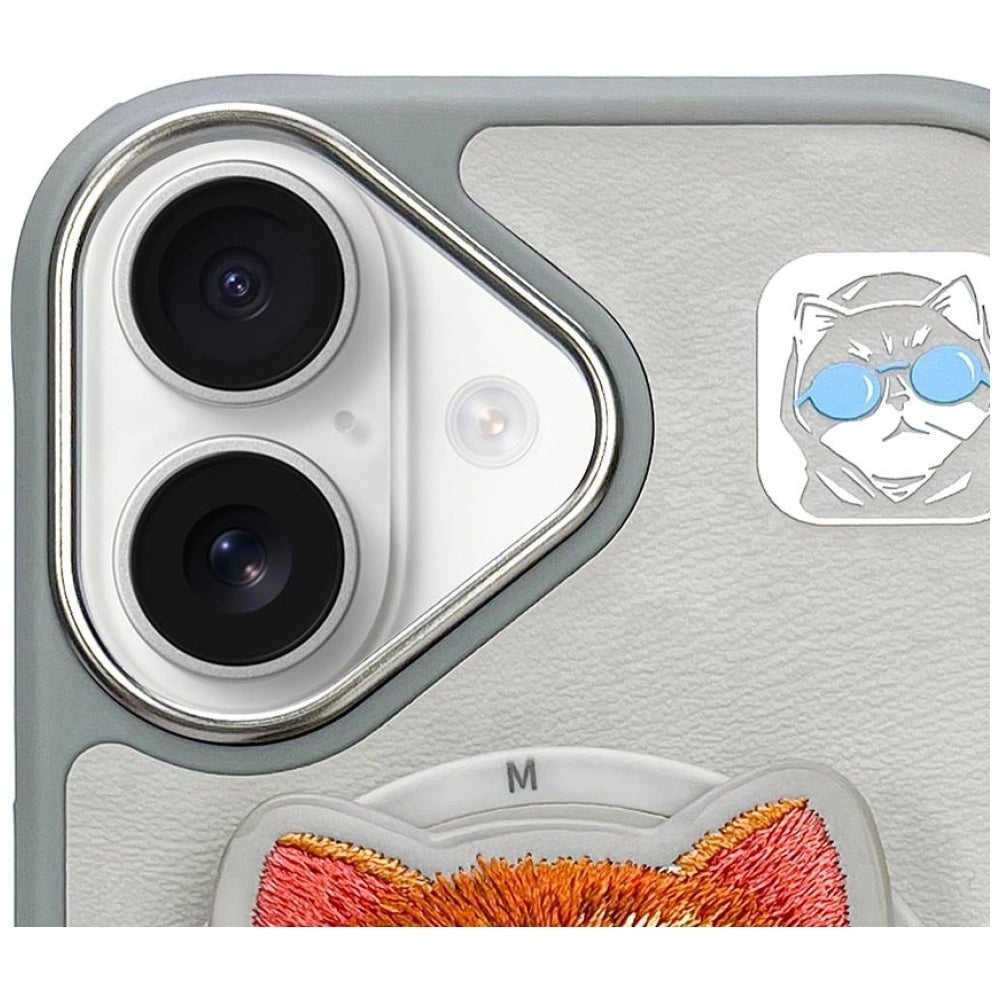 Nimmy Glasses Cool Cat MagSafe Case for iPhone 16 - Gray_5