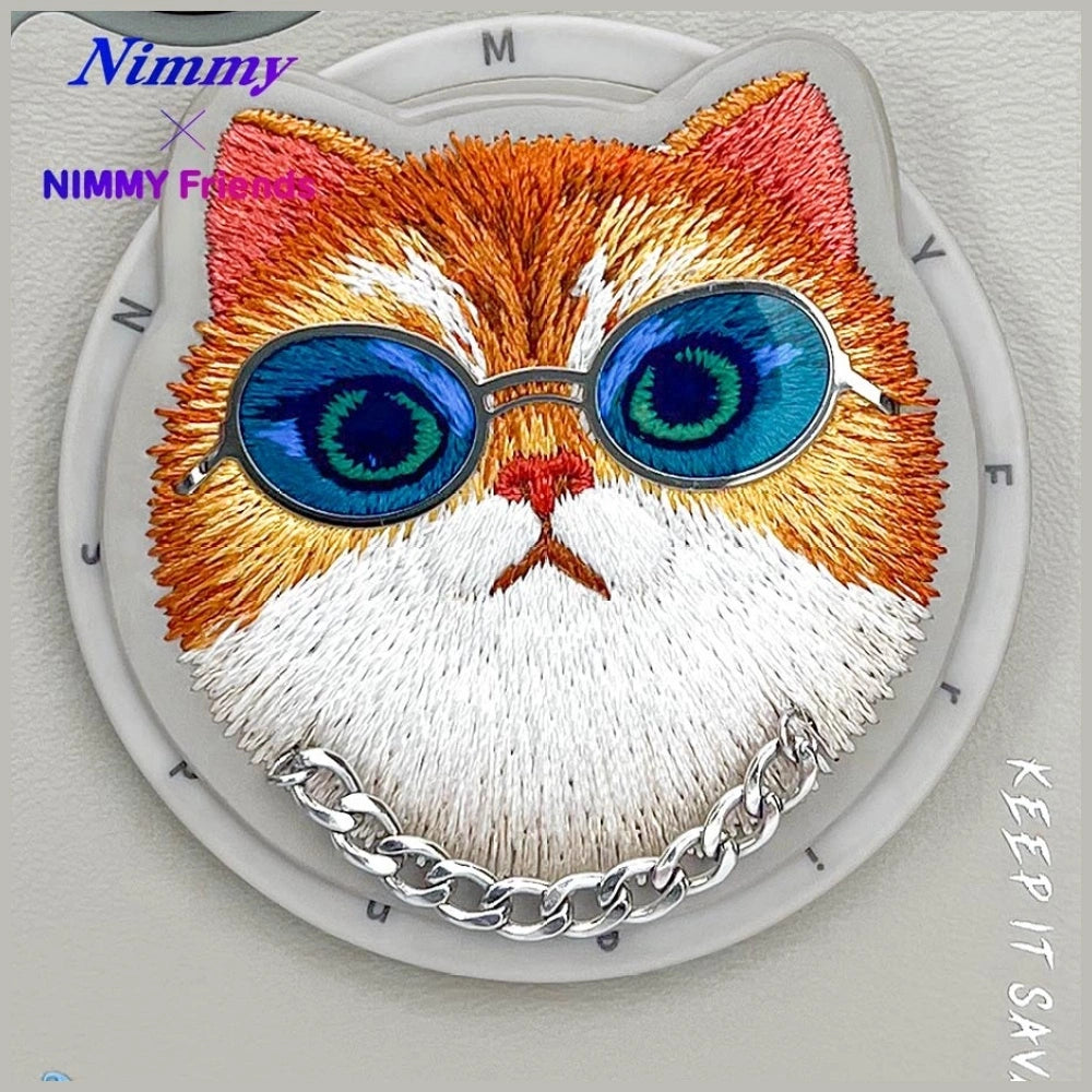 Nimmy Glasses Cool Cat MagSafe Case for iPhone 16 - Gray_7
