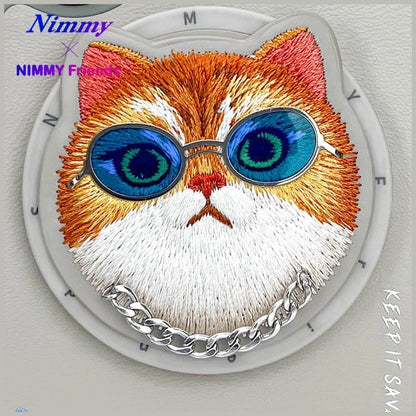 Nimmy Glasses Cool Cat MagSafe Case for iPhone 16 - Gray_7