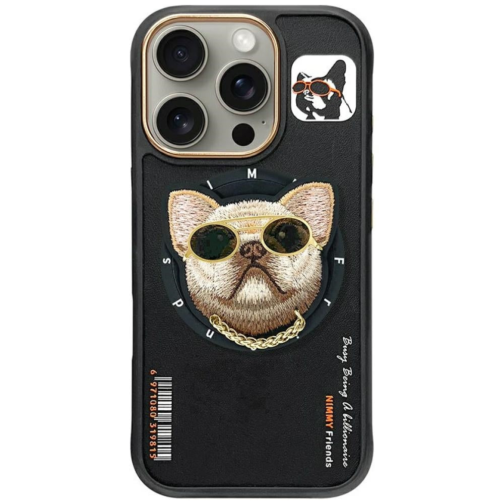 Nimmy Glasses Cool Dog MagSafe Case for iPhone 16 Pro - Black_0