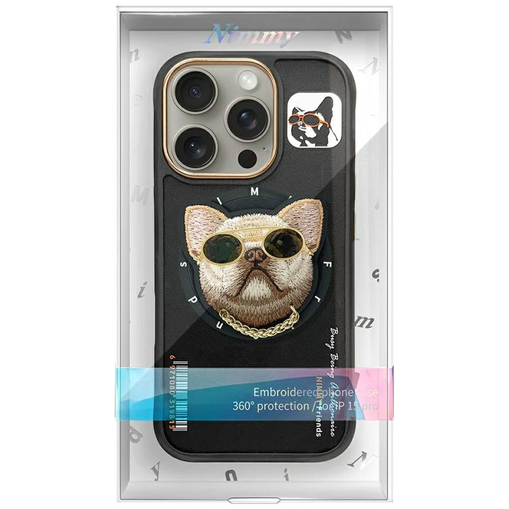 Nimmy Glasses Cool Dog MagSafe Case for iPhone 16 Pro - Black_9