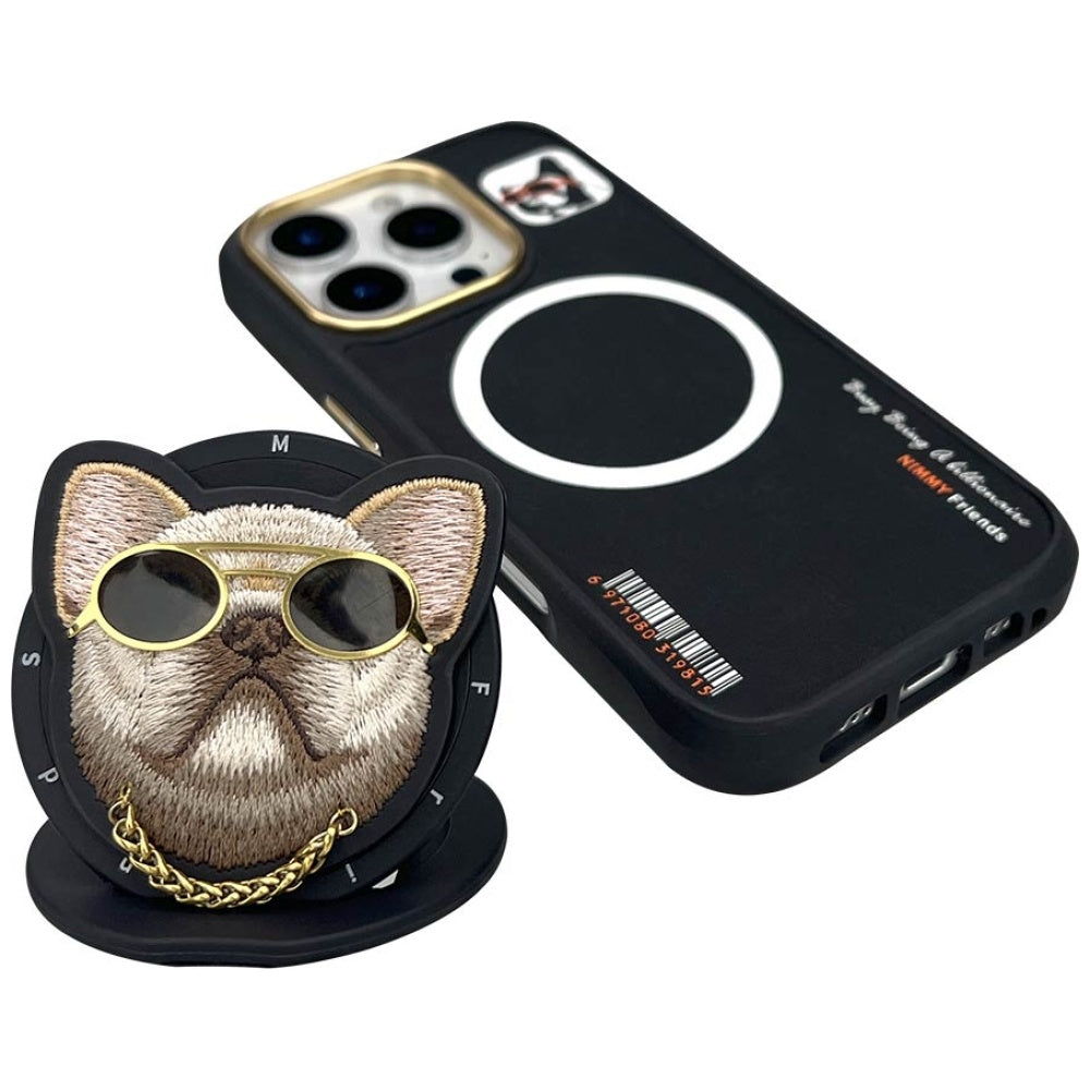 Nimmy Glasses Cool Dog MagSafe Case for iPhone 16 Pro - Black_2