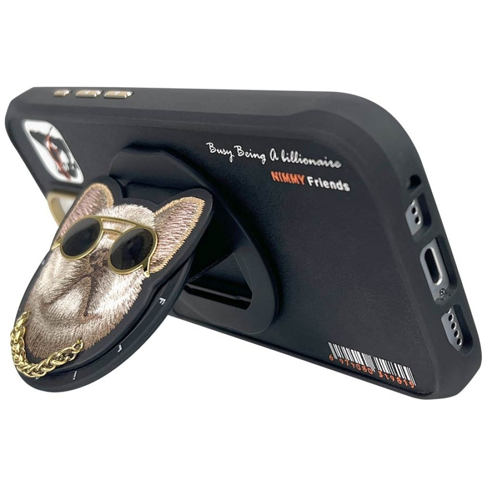 Nimmy Glasses Cool Dog MagSafe Case for iPhone 16 Pro - Black_4