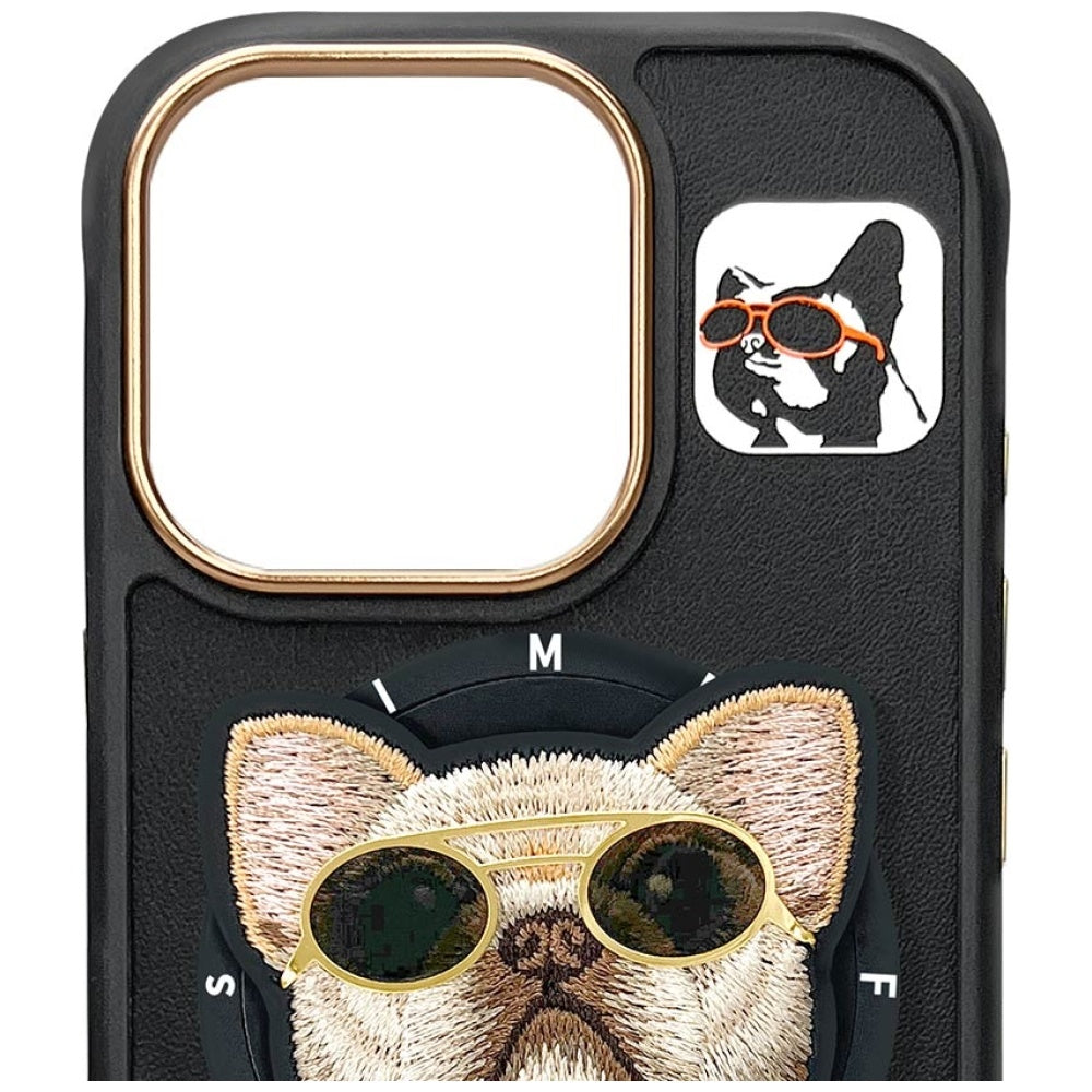 Nimmy Glasses Cool Dog MagSafe Case for iPhone 16 Pro - Black_6
