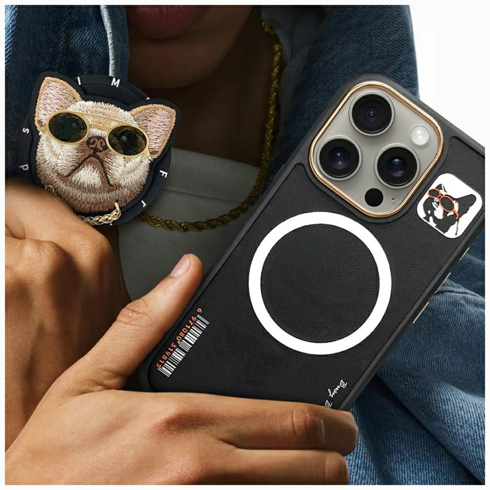 Nimmy Glasses Cool Dog MagSafe Case for iPhone 16 Pro - Black_8