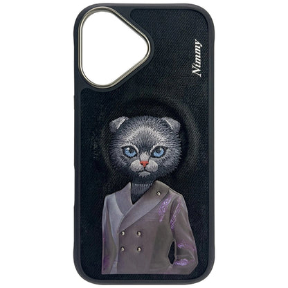 Nimmy Magnetic fashion cute pet MagSafe case for iPhone 16 - black_1