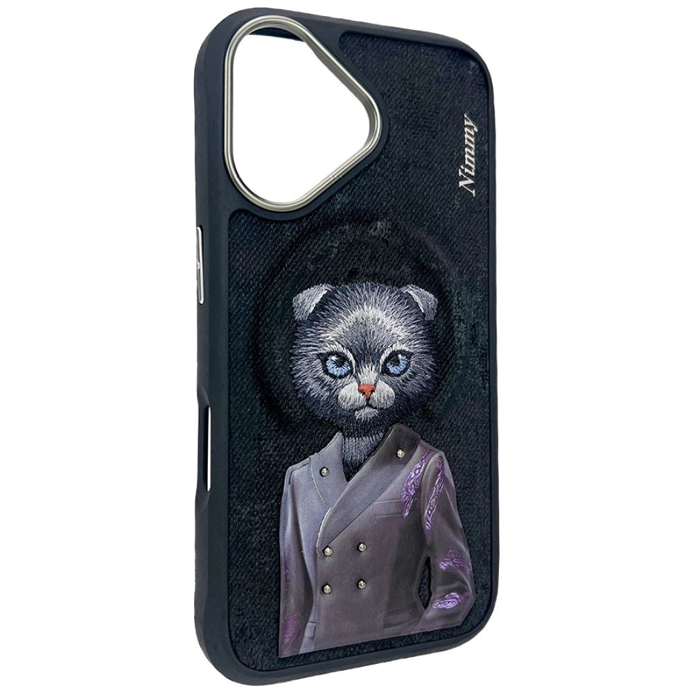 Nimmy Magnetic fashion cute pet MagSafe case for iPhone 16 - black_3
