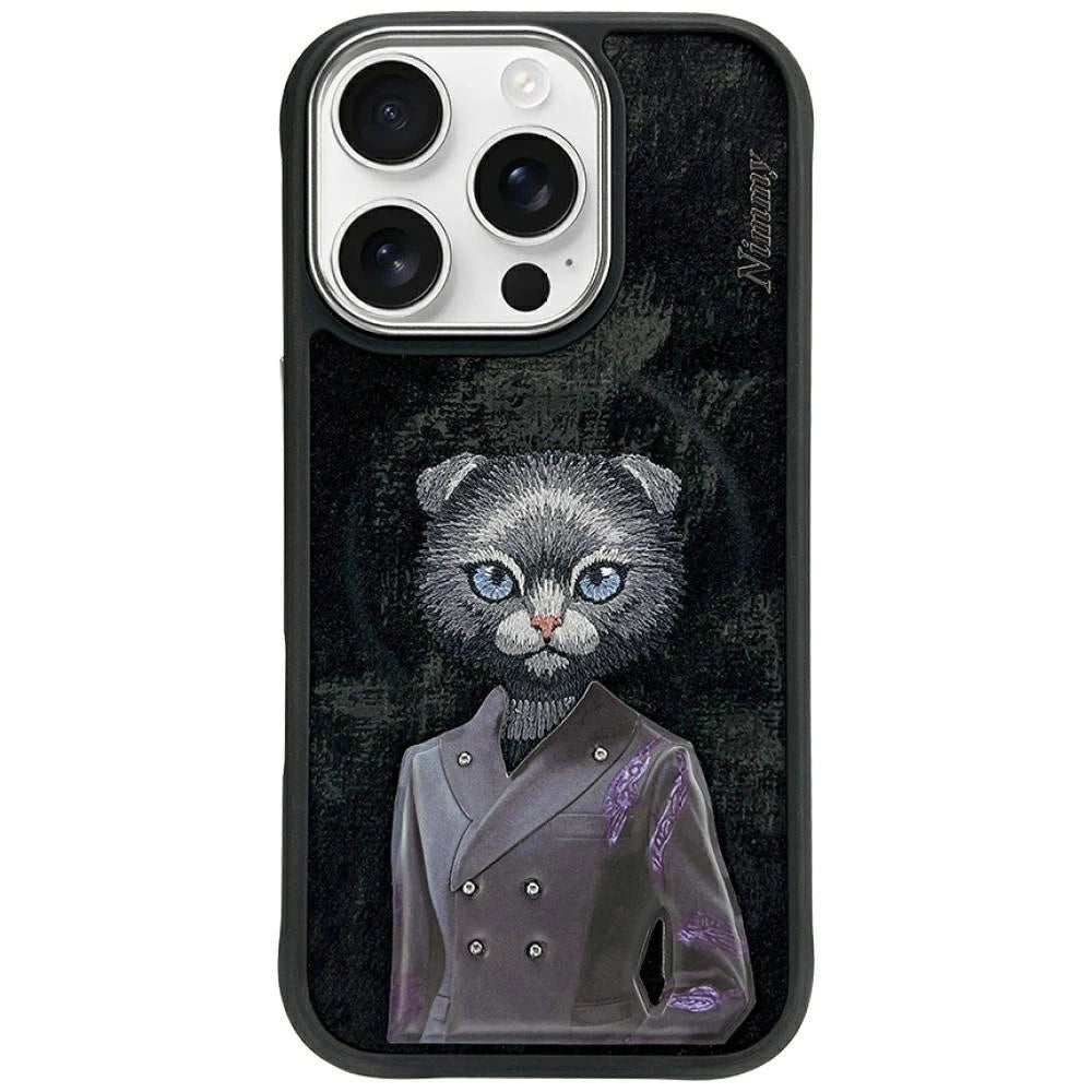 Nimmy Magnetic fashion cute pet MagSafe case for iPhone 16 Pro - black_0