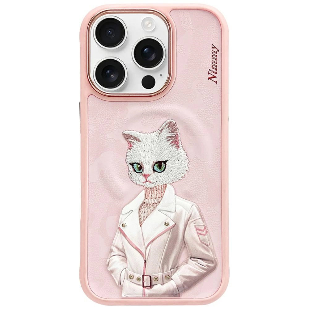 Nimmy Magnetic fashion cute pet MagSafe case for iPhone 16 Pro Max - pink_0