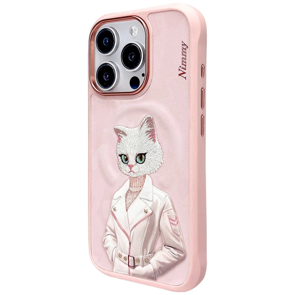 Nimmy Magnetic fashion cute pet MagSafe case for iPhone 16 Pro - pink_1