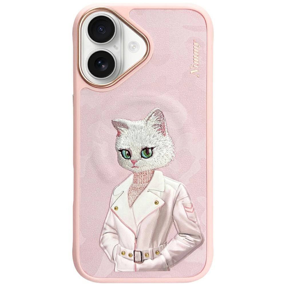 Nimmy Magnetic fashion cute pet MagSafe case for iPhone 16 - pink_0