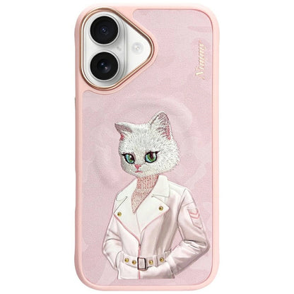 Nimmy Magnetic fashion cute pet MagSafe case for iPhone 16 - pink_0
