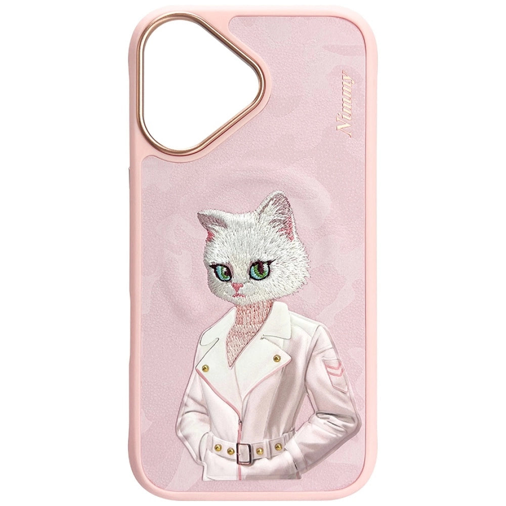 Nimmy Magnetic fashion cute pet MagSafe case for iPhone 16 - pink_1