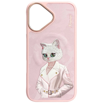 Nimmy Magnetic fashion cute pet MagSafe case for iPhone 16 - pink_1