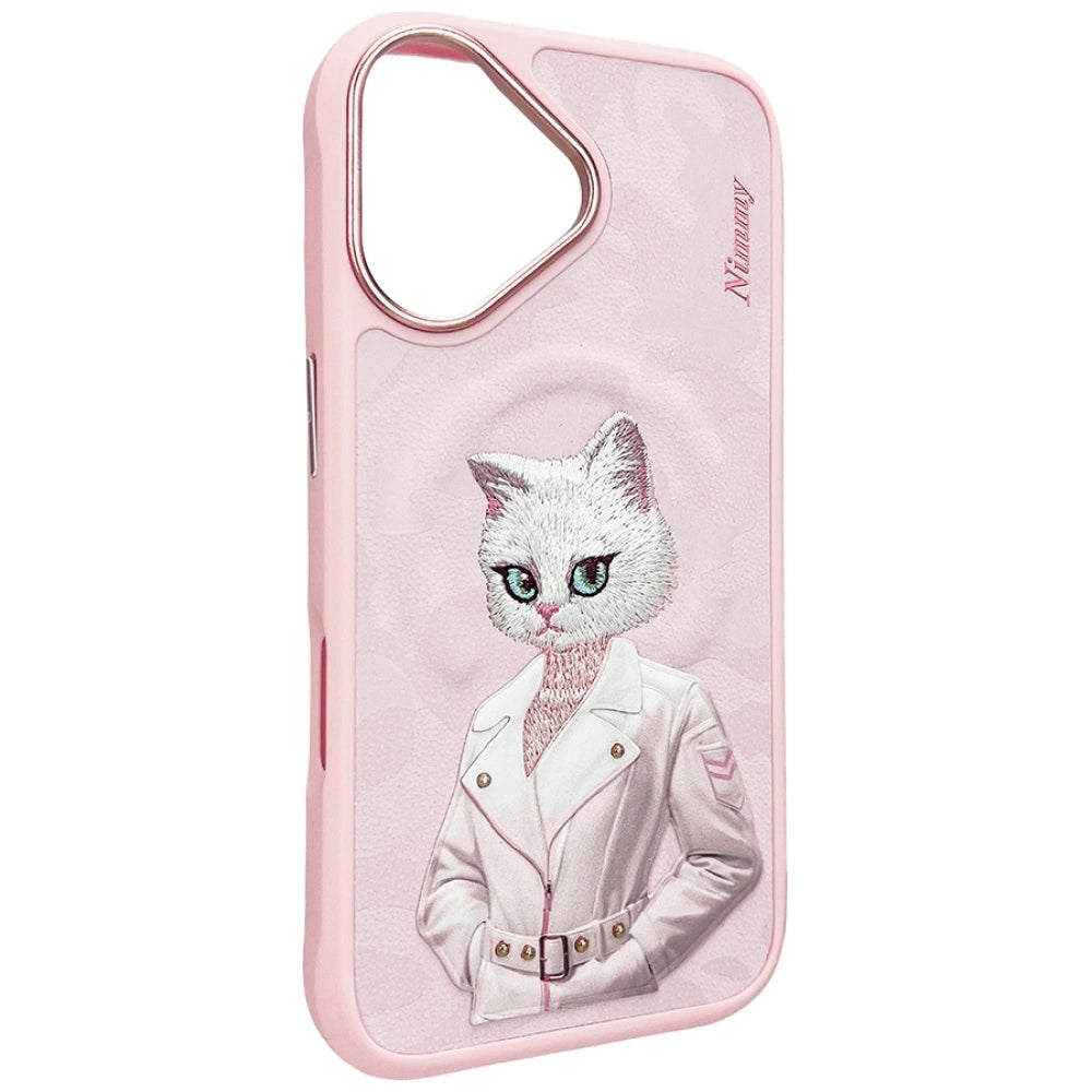 Nimmy Magnetic fashion cute pet MagSafe case for iPhone 16 - pink_3