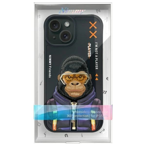 Nimmy Cool&amp;Cute 2.0 Monkey case for iPhone 15 - black_12