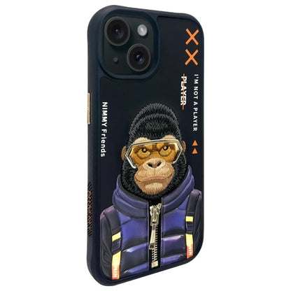 Nimmy Cool&amp;Cute 2.0 Monkey case for iPhone 15 - black_1
