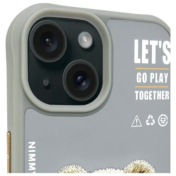 Nimmy Cool&amp;Cute 2.0 Bear Case for iPhone 15 - Gray_2