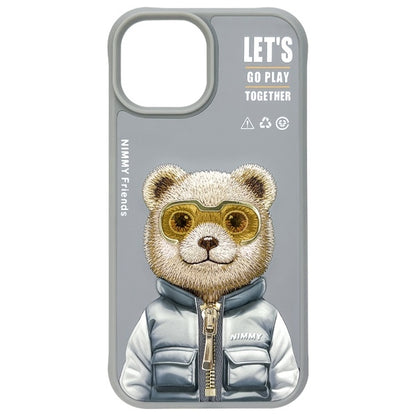 Nimmy Cool&amp;Cute 2.0 Bear Case for iPhone 15 - Gray_3