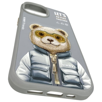 Nimmy Cool&amp;Cute 2.0 Bear Case for iPhone 15 - Gray_8