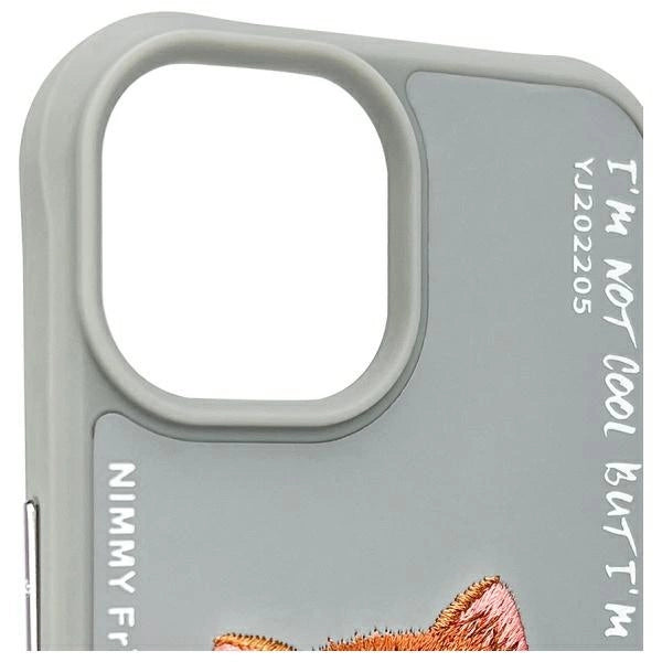 Nimmy Glasses Cool Cat iPhone 15 Case - Gray_7