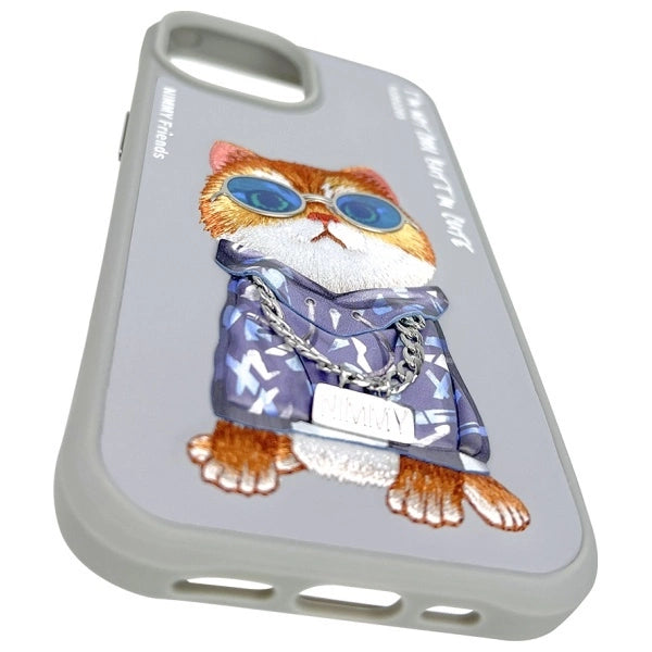 Nimmy Glasses Cool Cat iPhone 15 Case - Gray_8