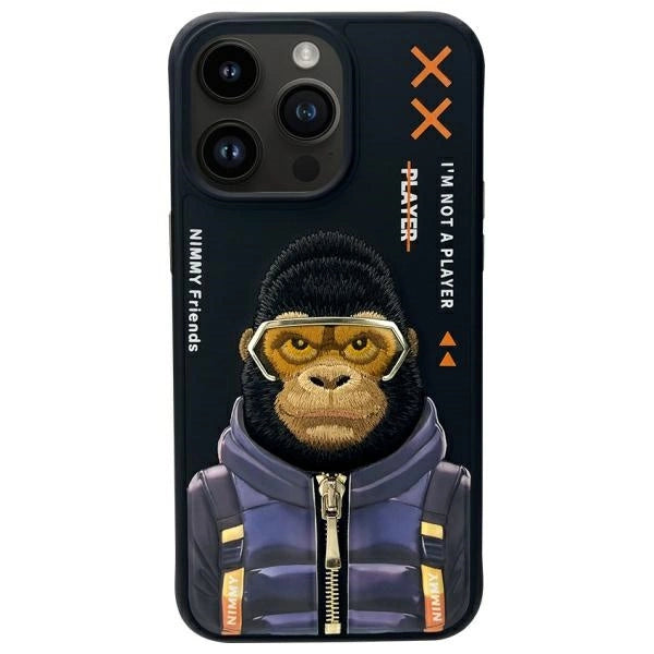 Nimmy Cool&amp;Cute 2.0 Monkey Case for iPhone 15 Pro - Black_0