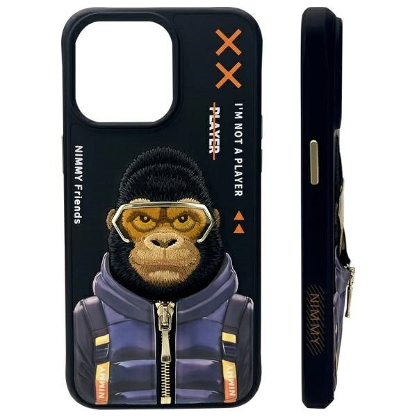 Nimmy Cool&amp;Cute 2.0 Monkey Case for iPhone 15 Pro - Black_1