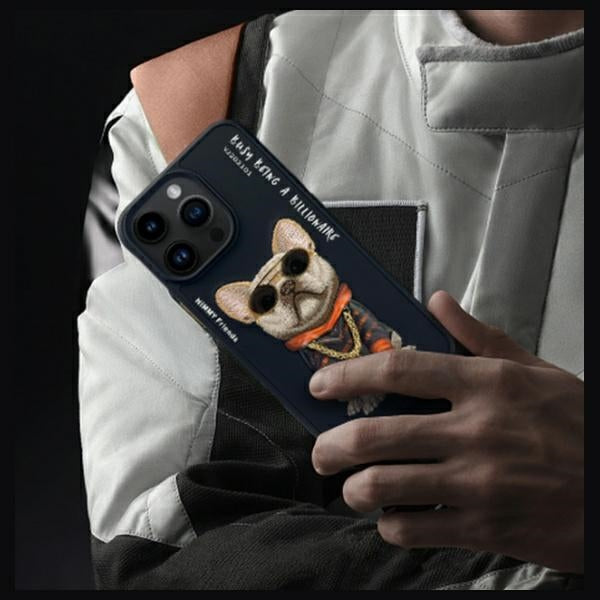 Nimmy Glasses Cool Dog Case for iPhone 15 Pro - Black_9