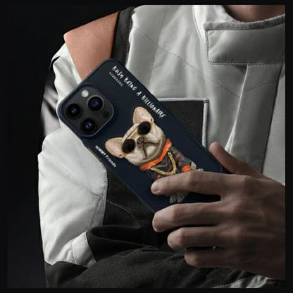 Nimmy Glasses Cool Dog Case for iPhone 15 Pro - Black_9