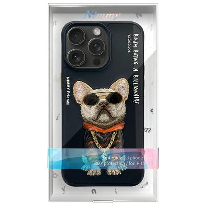 Nimmy Glasses Cool Dog Case for iPhone 15 Pro - Black_10