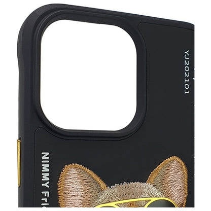 Nimmy Glasses Cool Dog Case for iPhone 15 Pro - Black_2