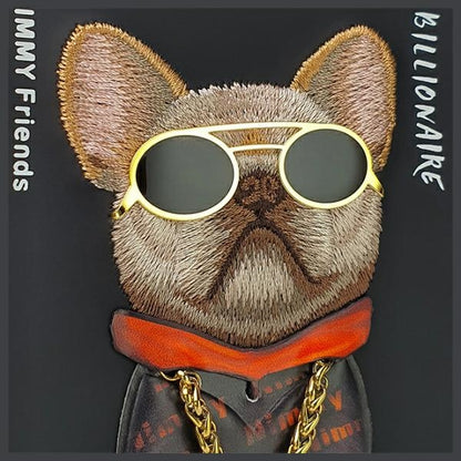 Nimmy Glasses Cool Dog Case for iPhone 15 Pro - Black_6