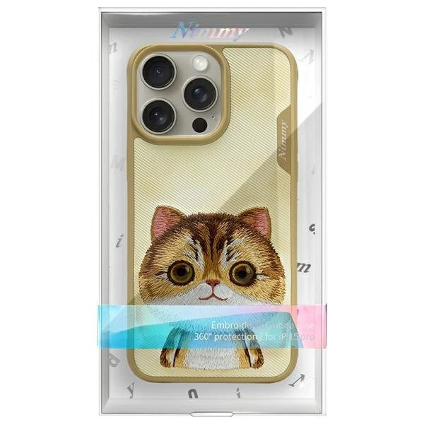 Nimmy Big Eyed Pet 2.0 Cat Case for iPhone 15 Pro - Green_9
