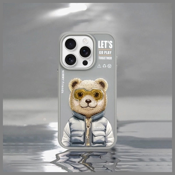Nimmy Cool&amp;Cute 2.0 Bear Case for iPhone 15 Pro - Gray_10