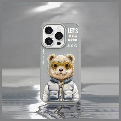 Nimmy Cool&amp;Cute 2.0 Bear Case for iPhone 15 Pro - Gray_10