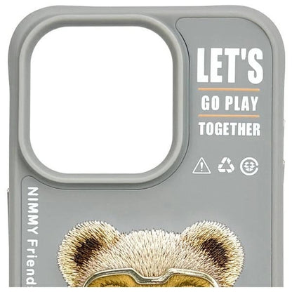 Nimmy Cool&amp;Cute 2.0 Bear Case for iPhone 15 Pro - Gray_5