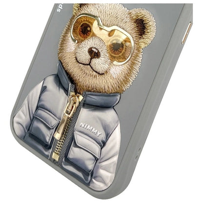 Nimmy Cool&amp;Cute 2.0 Bear Case for iPhone 15 Pro - Gray_7