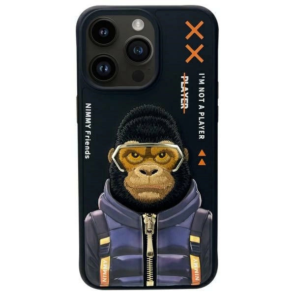 Nimmy Cool&amp;Cute 2.0 Monkey Case for iPhone 15 Pro Max - Black_0