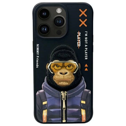 Nimmy Cool&amp;Cute 2.0 Monkey Case for iPhone 15 Pro Max - Black_0