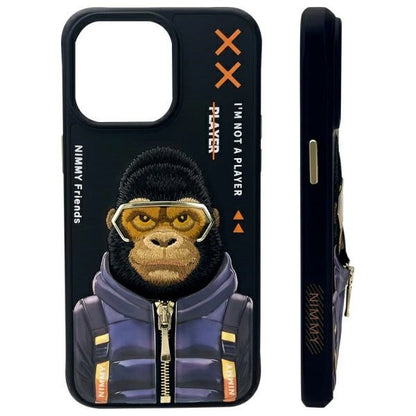 Nimmy Cool&amp;Cute 2.0 Monkey Case for iPhone 15 Pro Max - Black_1