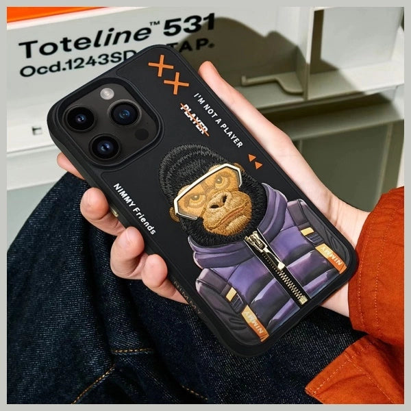Nimmy Cool&amp;Cute 2.0 Monkey Case for iPhone 15 Pro Max - Black_7