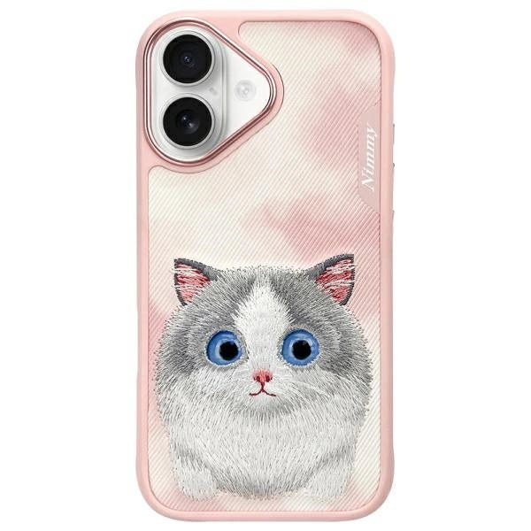 Nimmy Big Eyed Pet 2.0 Cat Case for iPhone 16 - Pink_0