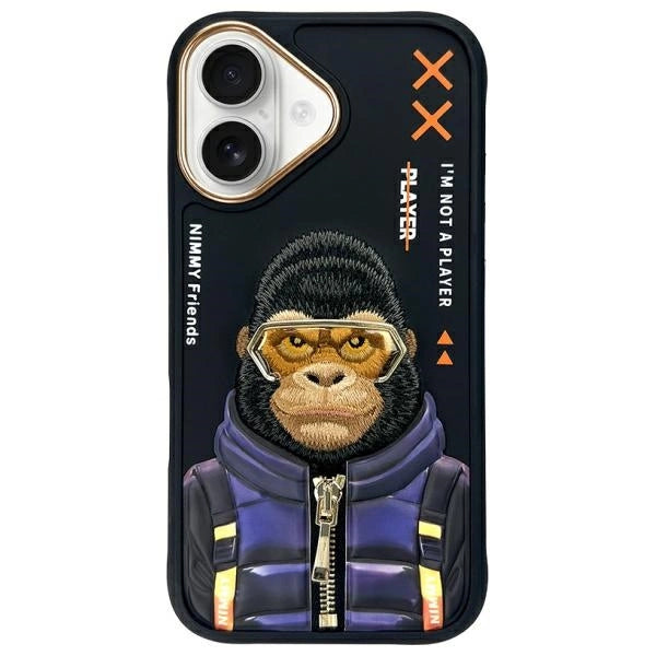 Nimmy Cool&amp;Cute 2.0 Monkey case for iPhone 16 - black_0