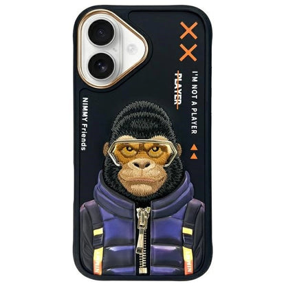 Nimmy Cool&amp;Cute 2.0 Monkey case for iPhone 16 - black_0