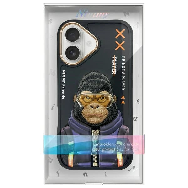 Nimmy Cool&amp;Cute 2.0 Monkey case for iPhone 16 - black_11