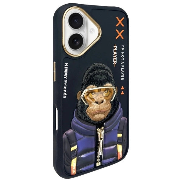 Nimmy Cool&amp;Cute 2.0 Monkey case for iPhone 16 - black_1